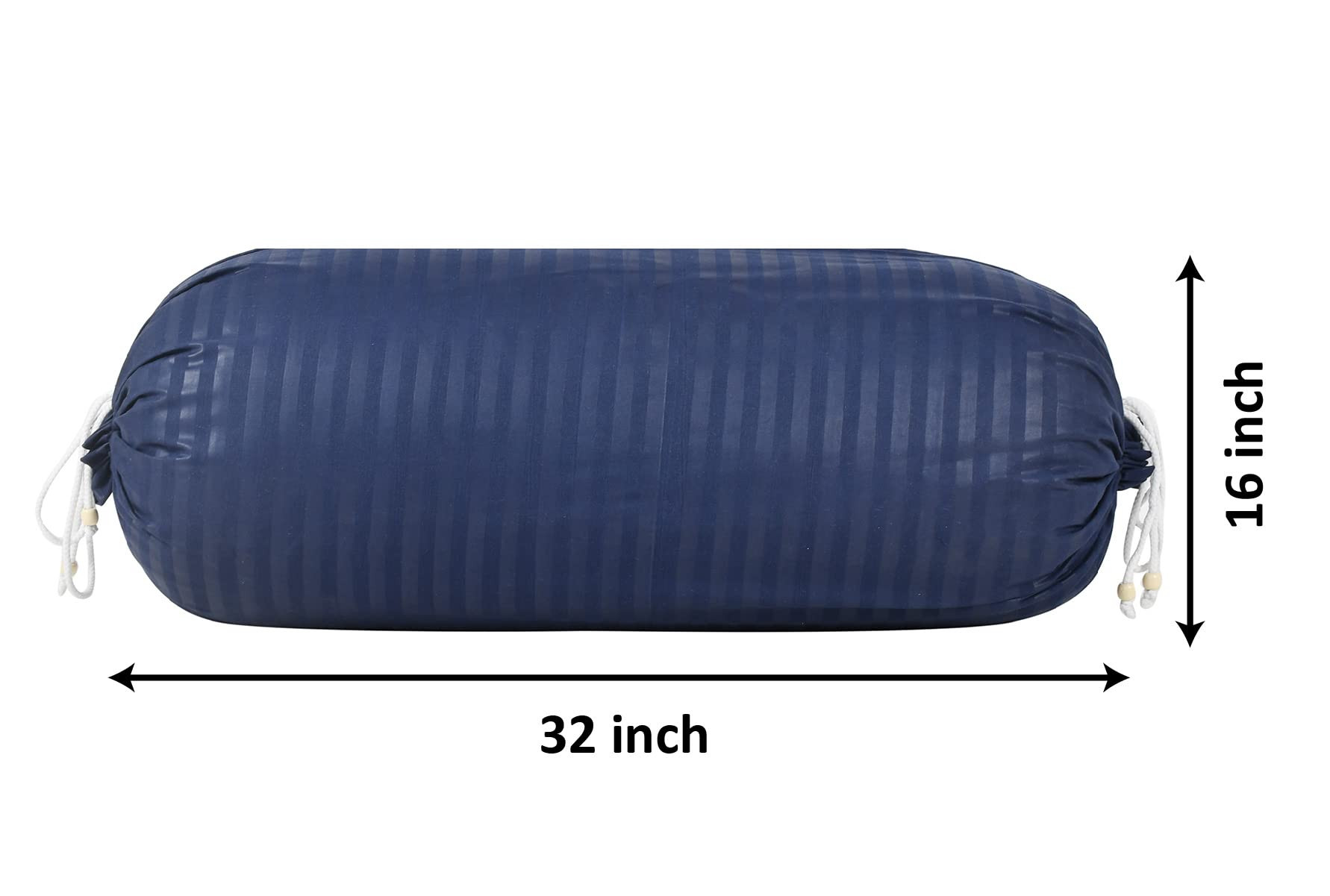Kuber Industries Linning Design Cotton Bolster Cover- Set of 2 16x32 Blue-44KM0159