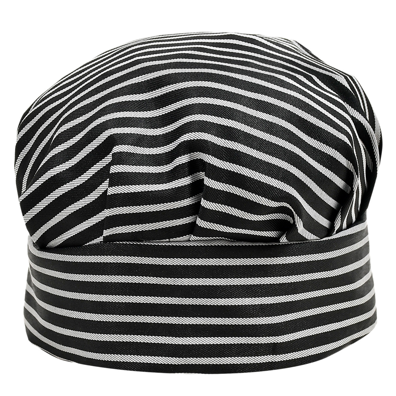 Kuber Industries Linning Design Cotton Cooking Chef Cap (Black)