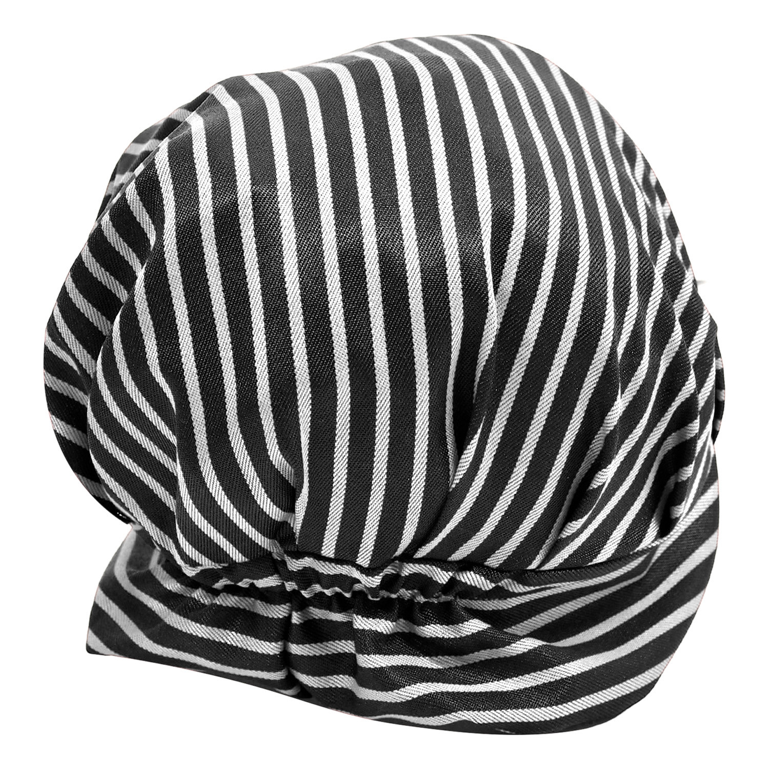 Kuber Industries Linning Design Cotton Cooking Chef Cap (Black)