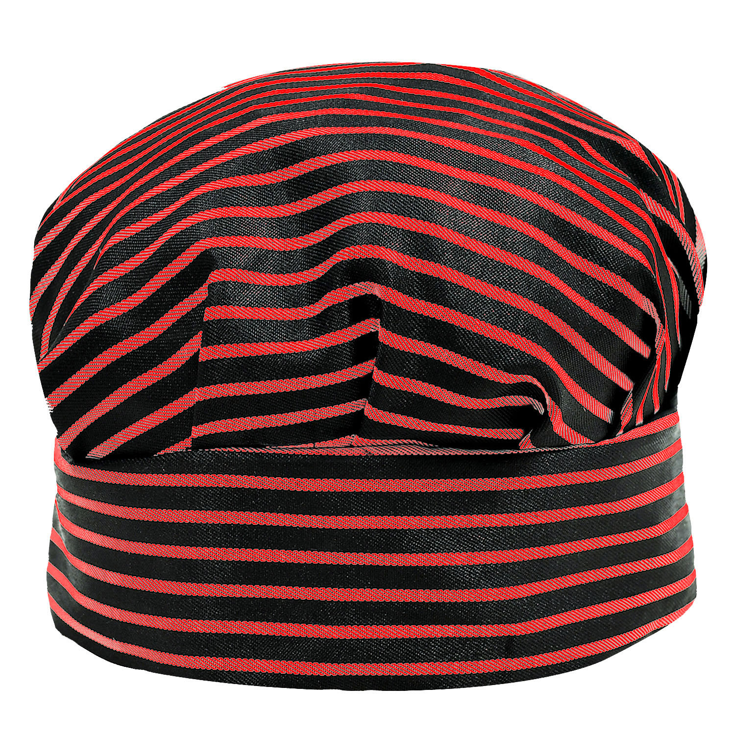Kuber Industries Linning Design Cotton Cooking Chef Cap (Black & Maroon)