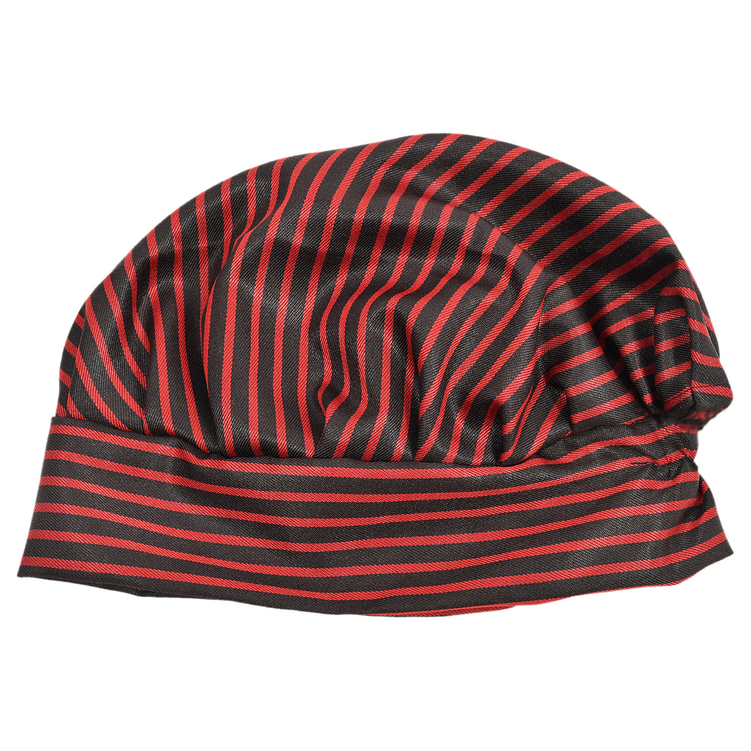 Kuber Industries Linning Design Cotton Cooking Chef Cap (Black & Maroon)