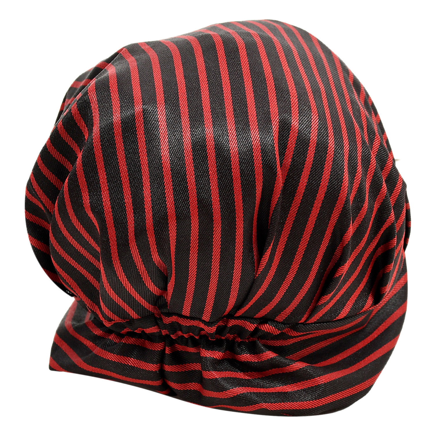 Kuber Industries Linning Design Cotton Cooking Chef Cap (Black & Maroon)