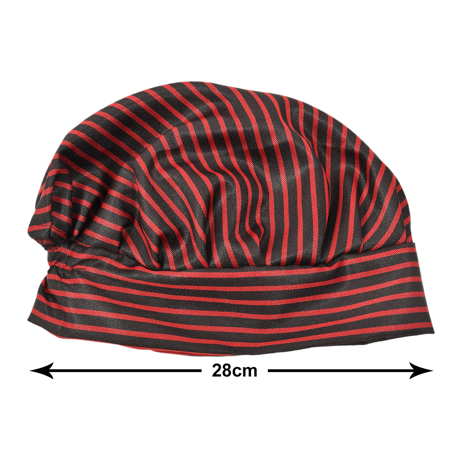 Kuber Industries Linning Design Cotton Cooking Chef Cap (Black & Maroon)