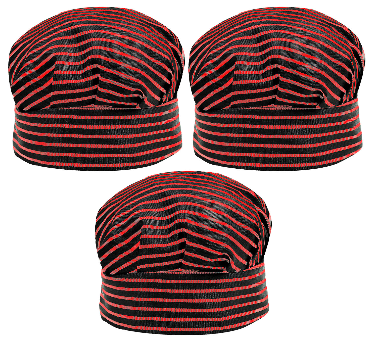 Kuber Industries Linning Design Cotton Cooking Chef Cap (Black & Maroon)