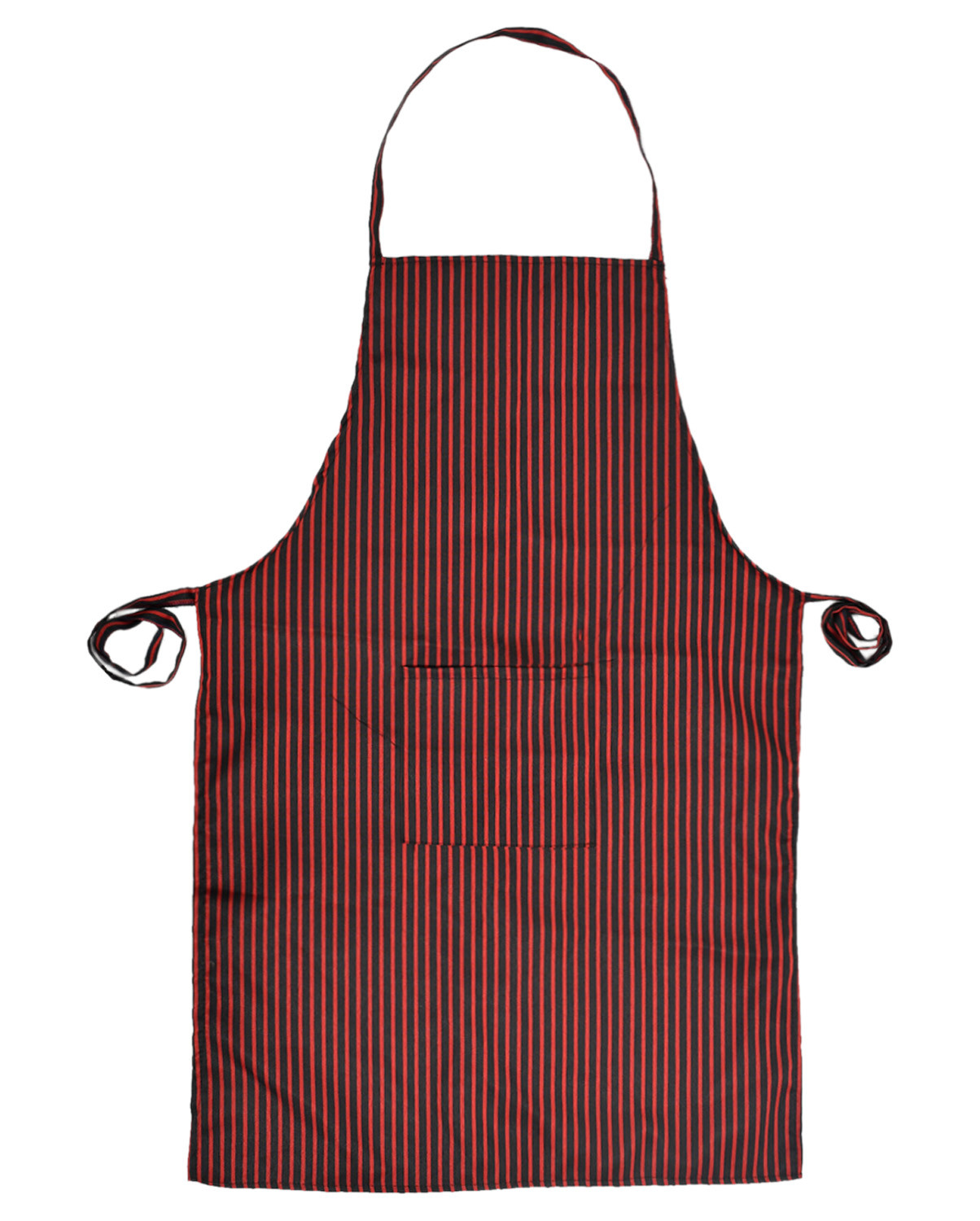 Kuber Industries Linning Printed Apron with 1 Front Pocket (Black & Maroon)
