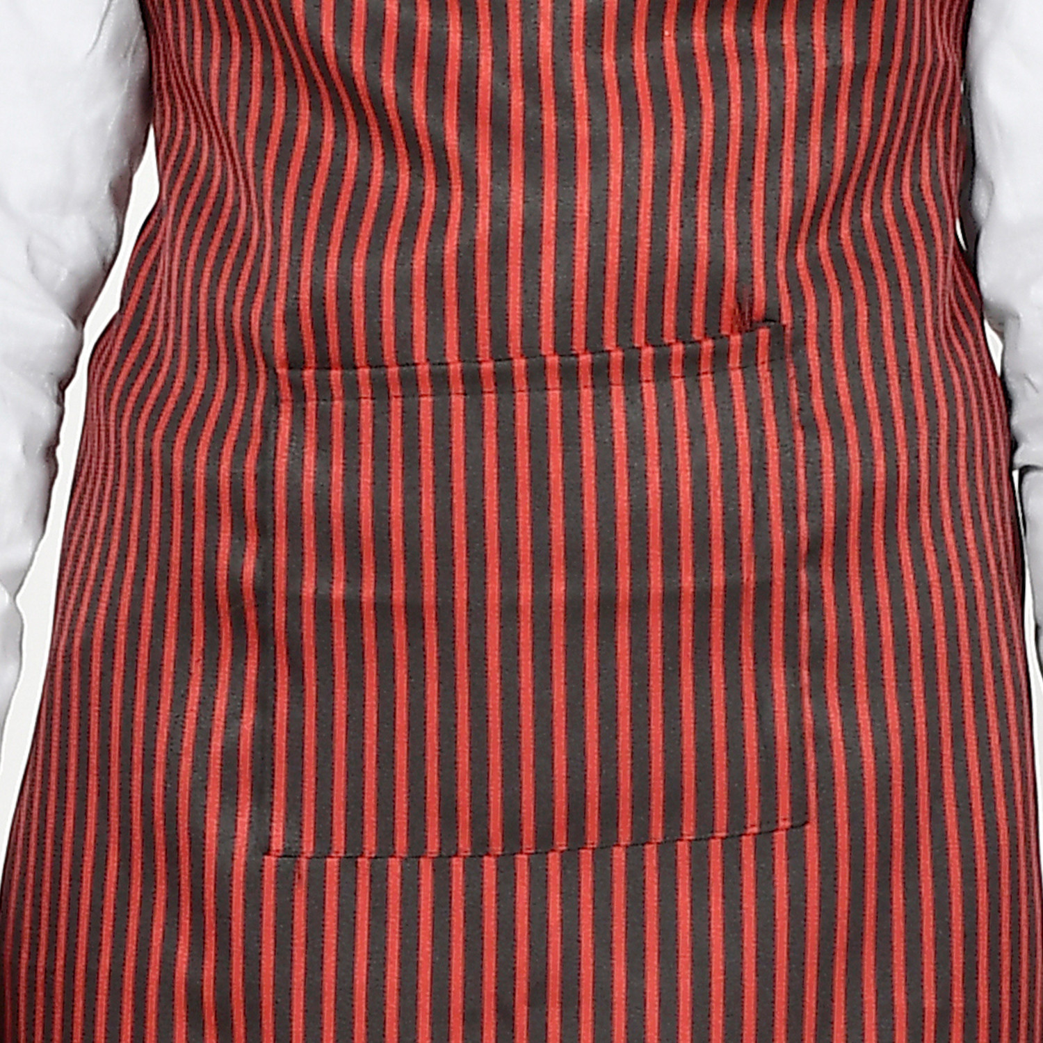 Kuber Industries Linning Printed Apron with 1 Front Pocket (Black & Maroon)