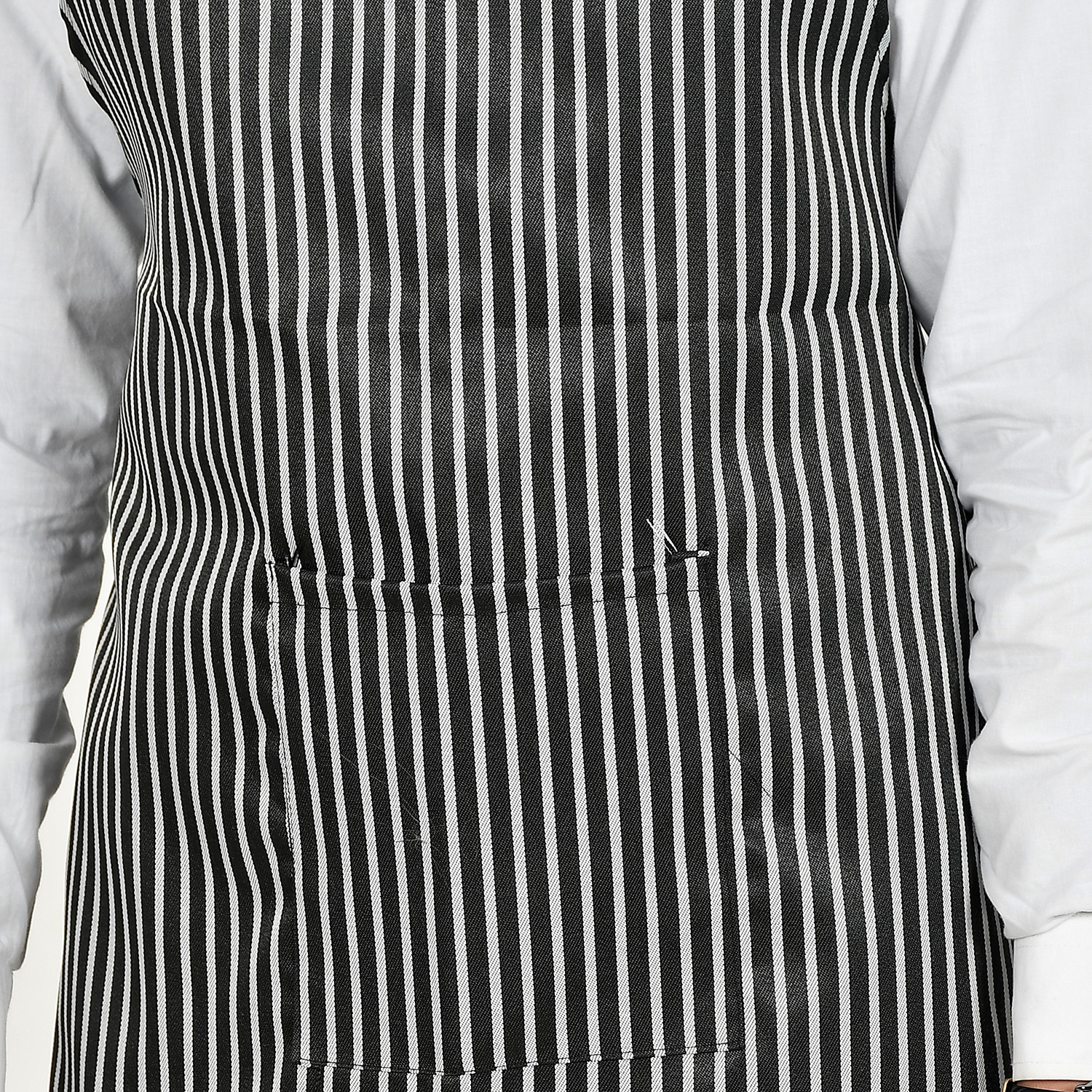 Kuber Industries Linning Printed Apron with 1 Front Pocket (Black & White)