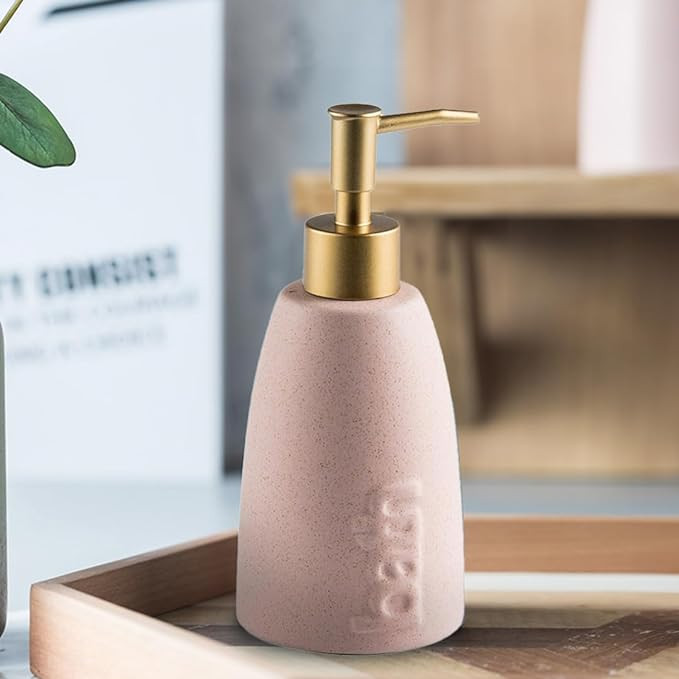 Kuber Industries Liquid Soap Dispenser | Handwash Soap Dispenser | Soap Dispenser for Wash Basin | Shampoo Dispenser Bottle | Bathroom Dispenser Bottle | ZX044PK | 320 ml | Pink