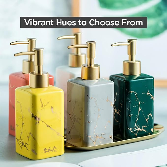Kuber Industries Liquid Soap Dispenser | Handwash Soap Dispenser | Soap Dispenser for Wash Basin | Shampoo Dispenser Bottle | Bathroom Dispenser Bottle | 320 ml | Green