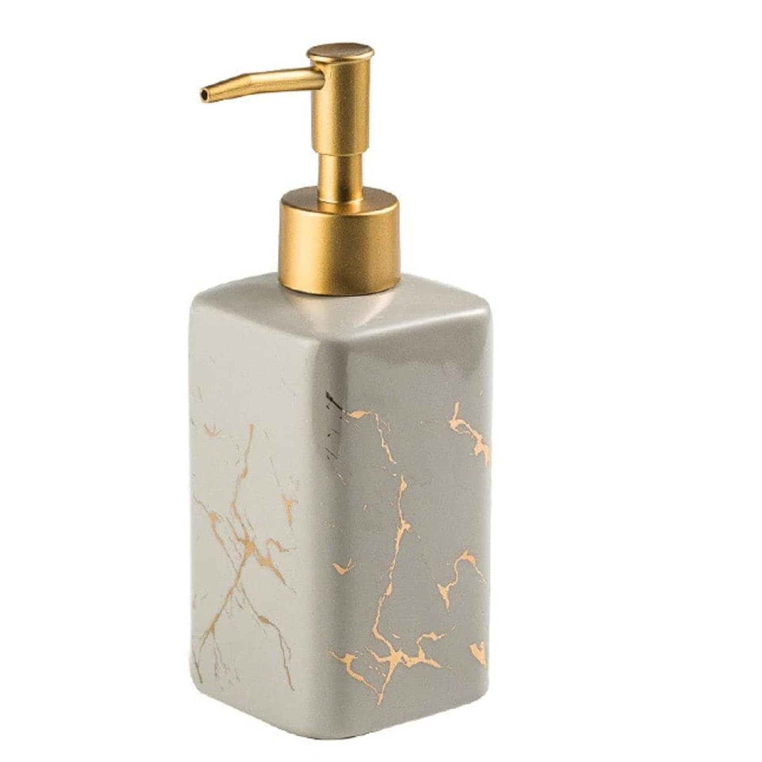 Kuber Industries Liquid Soap Dispenser | Handwash Soap Dispenser | Soap Dispenser for Wash Basin | Shampoo Dispenser Bottle | Bathroom Dispenser Bottle | ZX032GY | 320 ml | Gray