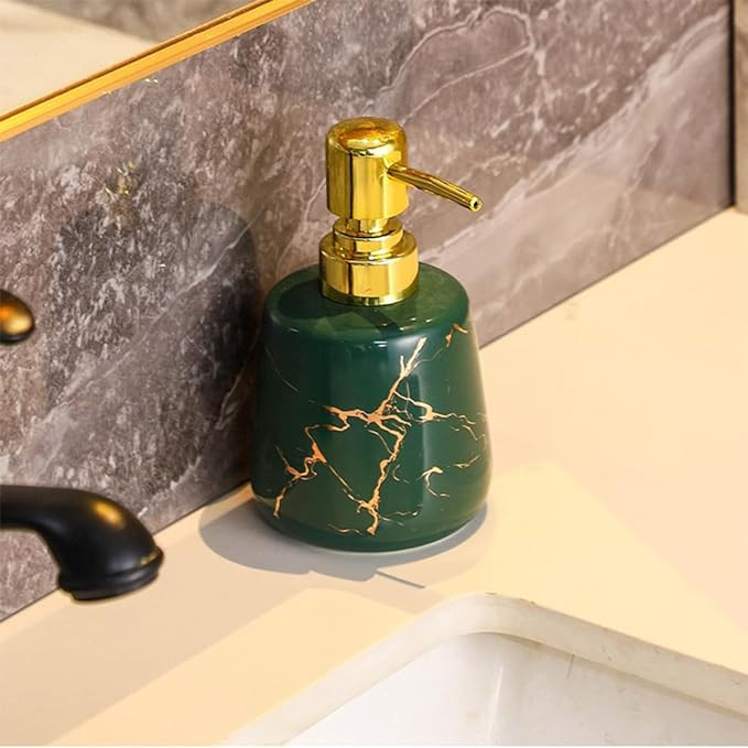 Kuber Industries Liquid Soap Dispenser | Handwash Soap Dispenser | Soap Dispenser for Wash Basin | Shampoo Dispenser Bottle | Bathroom Dispenser Bottle | JY00099GN | 260 ml | Green
