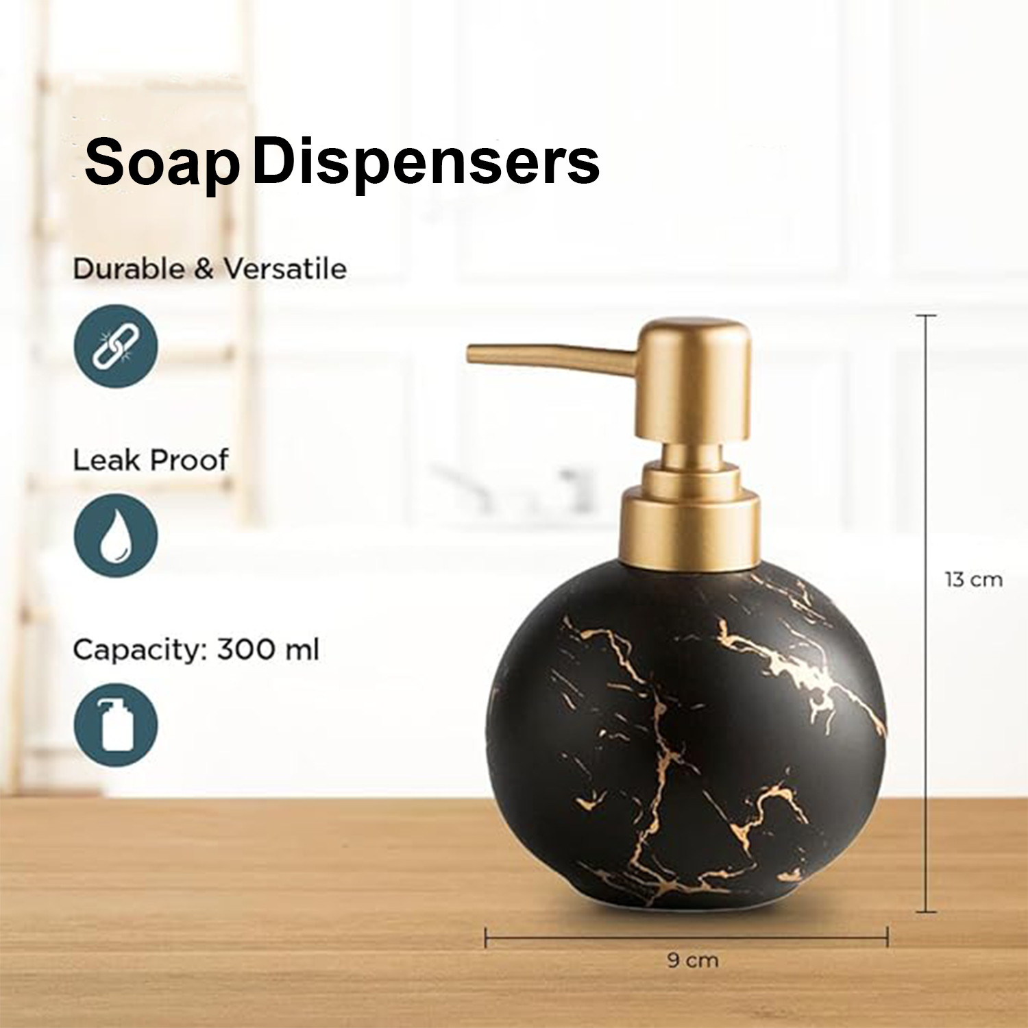 Kuber Industries Liquid Soap Dispenser | Handwash Soap Dispenser | Soap Dispenser for Wash Basin | Shampoo Dispenser Bottle | Bathroom Dispenser Bottle | ZX022GY | 300 ml | Gray