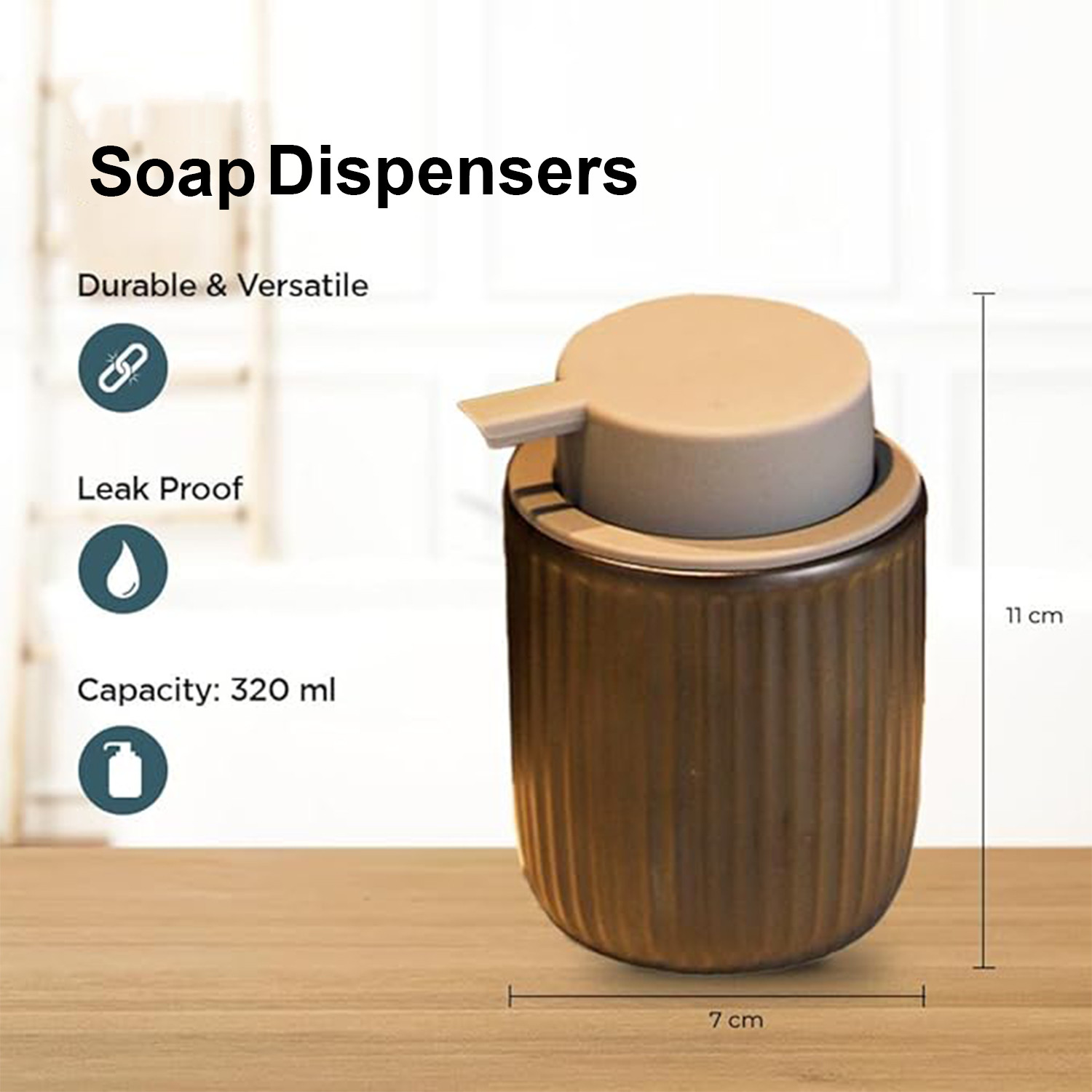 Kuber Industries Liquid Soap Dispenser | Handwash Soap Dispenser | Soap Dispenser for Wash Basin | Shampoo Dispenser Bottle | Bathroom Dispenser Bottle | JY00162YW | 320 ml | Yellow
