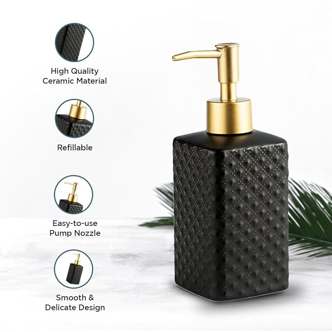 Kuber Industries Liquid Soap Dispenser | Handwash Soap Dispenser | Soap Dispenser for Wash Basin | Shampoo Dispenser Bottle | Bathroom Dispenser Bottle | ZX021GY | 350 ml | Gray
