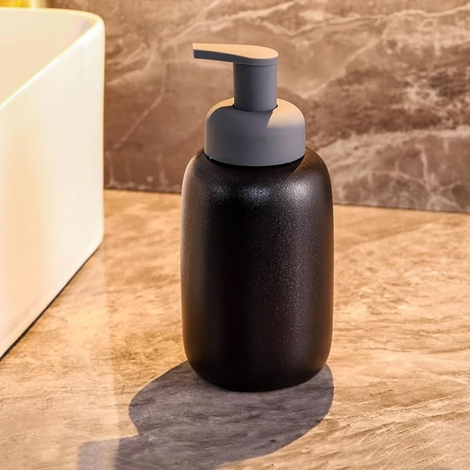 Kuber Industries Liquid Soap Dispenser | Handwash Soap Dispenser | Soap Dispenser for Wash Basin | Shampoo Dispenser Bottle | Bathroom Dispenser Bottle | JY00012 | 400 ml | Black