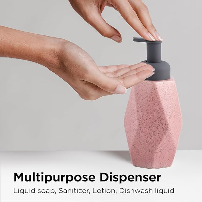 Kuber Industries Liquid Soap Dispenser | Handwash Soap Dispenser | Soap Dispenser for Wash Basin | Shampoo Dispenser Bottle | Bathroom Dispenser Bottle | JY00015 | 400 ml | Black