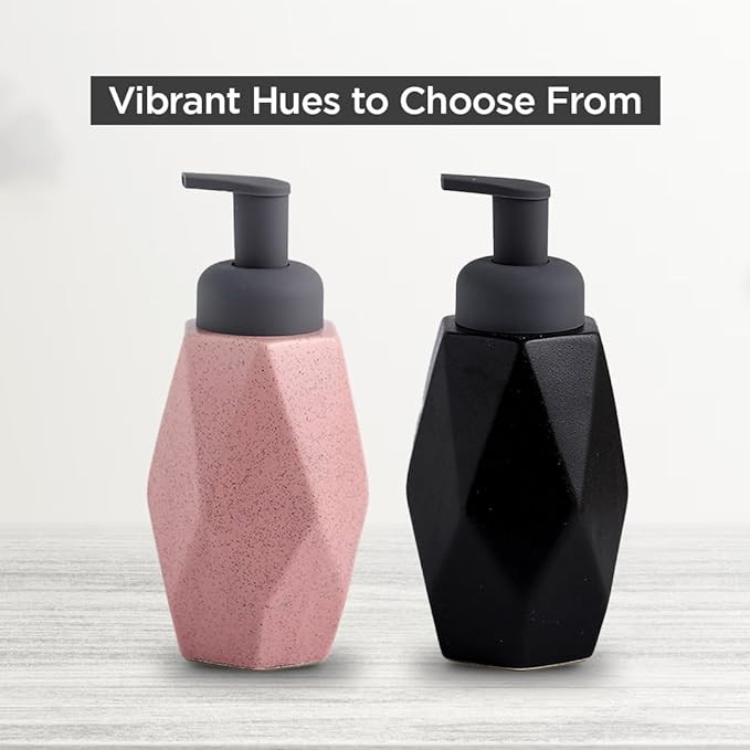 Kuber Industries Liquid Soap Dispenser | Handwash Soap Dispenser | Soap Dispenser for Wash Basin | Shampoo Dispenser Bottle | Bathroom Dispenser Bottle | JY00015 | 400 ml | Black