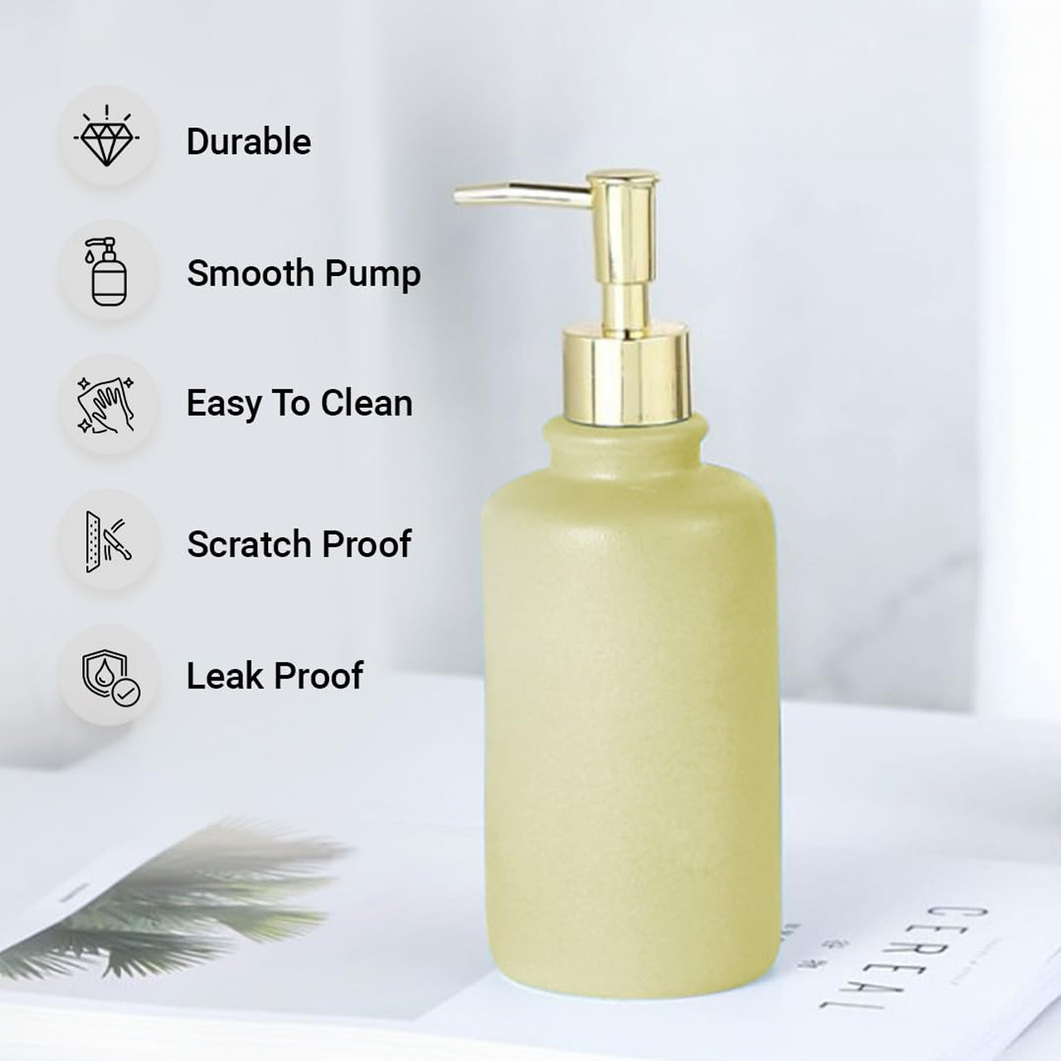 Kuber Industries Liquid Soap Dispenser | Handwash Soap Dispenser | Soap Dispenser for Wash Basin | Shampoo Dispenser Bottle | Bathroom Dispenser Bottle | JY00231GN | 400 ml | Green