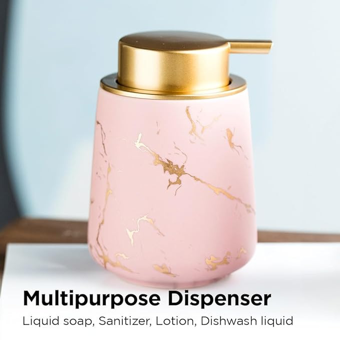 Kuber Industries Liquid Soap Dispenser | Handwash Soap Dispenser | Soap Dispenser for Wash Basin | Shampoo Dispenser Bottle | Bathroom Dispenser Bottle | ZX010PK | 400 ml | Pink