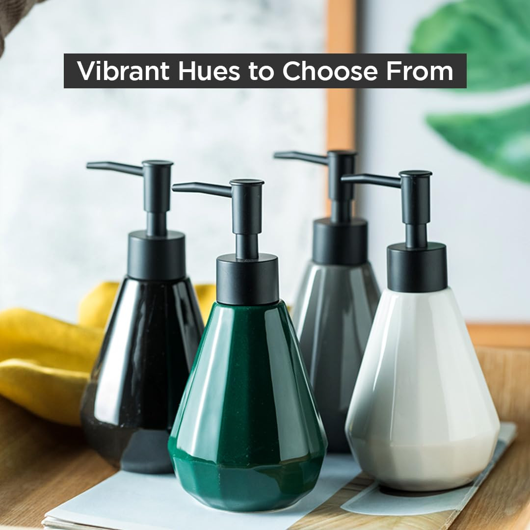 Kuber Industries Liquid Soap Dispenser | Handwash Soap Dispenser | Soap Dispenser for Wash Basin | Shampoo Dispenser Bottle | Bathroom Dispenser Bottle | 3 Piece | ZX060GN | 250 ml | Green