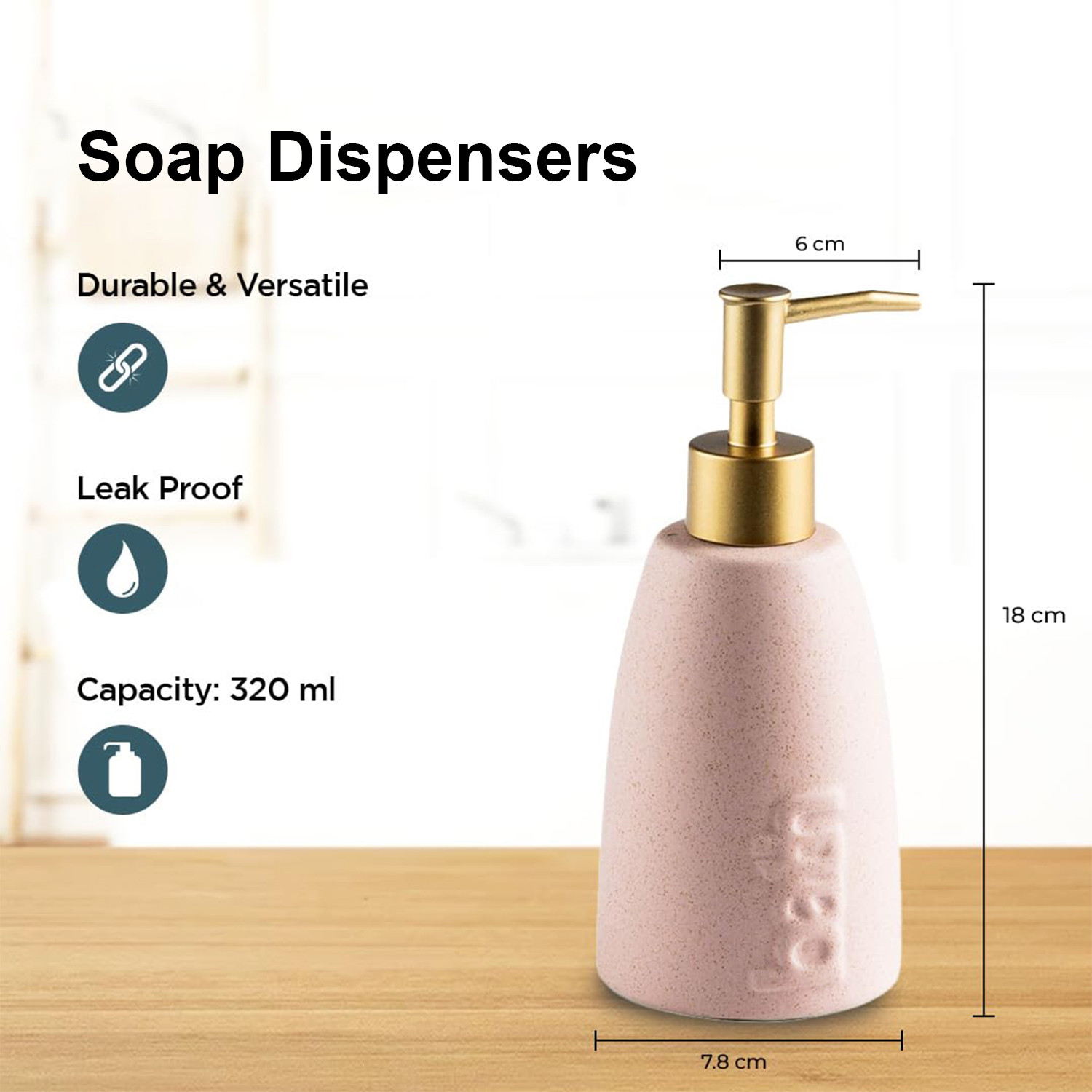 Kuber Industries Liquid Soap Dispenser | Handwash Soap Dispenser | Soap Dispenser for Wash Basin | Shampoo Dispenser Bottle | Bathroom Dispenser Bottle | 3 Piece | 320 ml | Blue