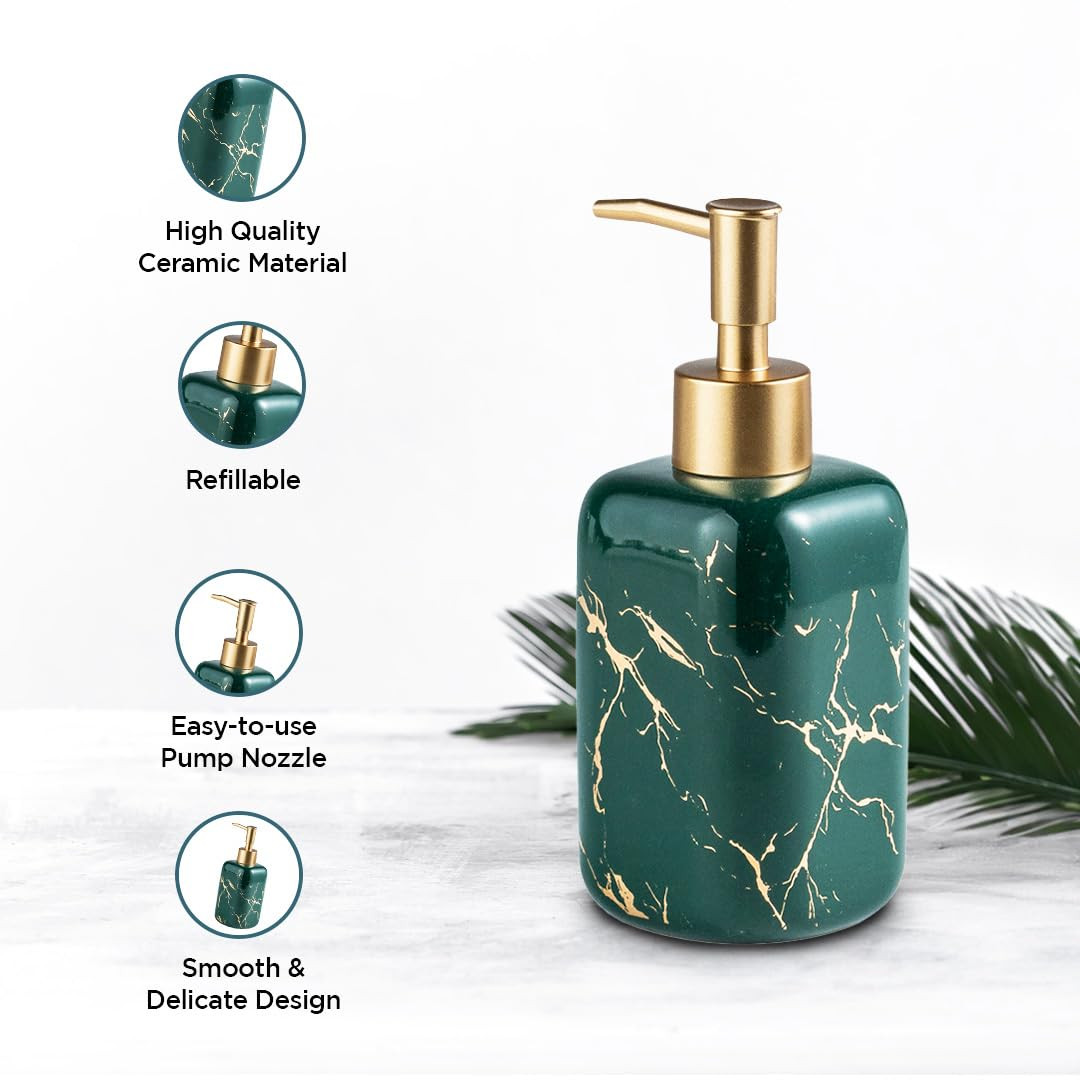 Kuber Industries Liquid Soap Dispenser | Handwash Soap Dispenser | Soap Dispenser for Wash Basin | Shampoo Dispenser Bottle | Bathroom Dispenser Bottle | 3 Piece |300 ml | Gray