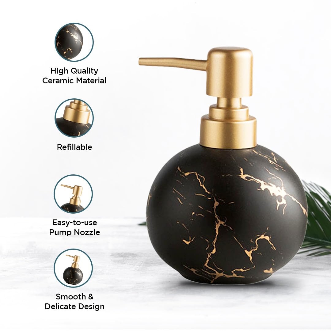 Kuber Industries Liquid Soap Dispenser | Handwash Soap Dispenser | Soap Dispenser for Wash Basin | Shampoo Dispenser Bottle | Bathroom Dispenser Bottle | 3 Piece | 300 ml | ZX022GY | Gray
