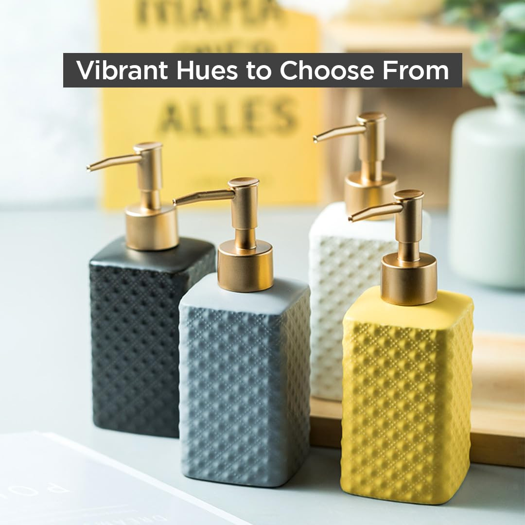 Kuber Industries Liquid Soap Dispenser | Handwash Soap Dispenser | Soap Dispenser for Wash Basin | Shampoo Dispenser Bottle | Bathroom Dispenser Bottle | 3 Piece |350 ml | Black