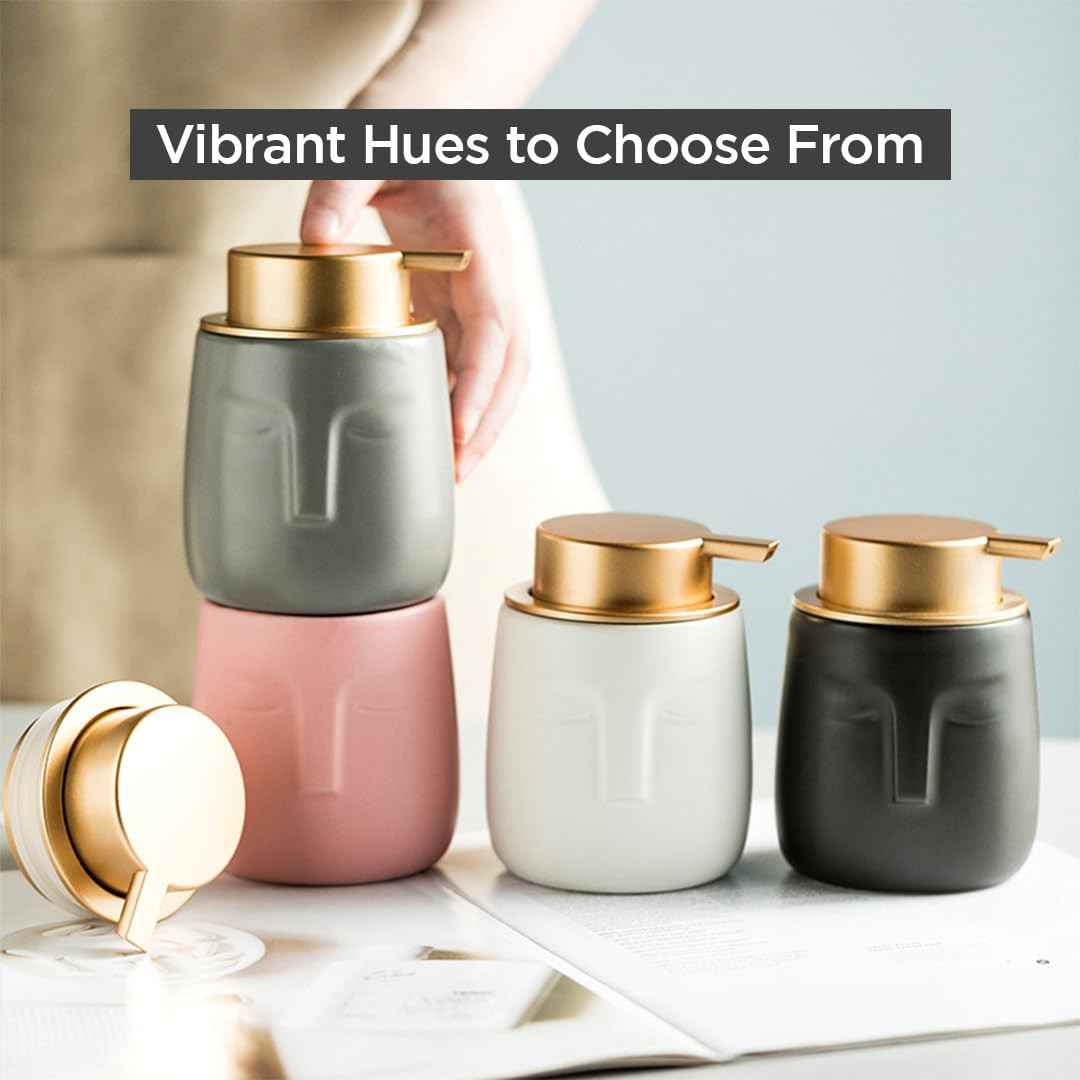 Kuber Industries Liquid Soap Dispenser | Handwash Soap Dispenser | Soap Dispenser for Wash Basin | Shampoo Dispenser Bottle | Bathroom Dispenser Bottle | 3 Piece | 350 ml | ZX014GY | Gray