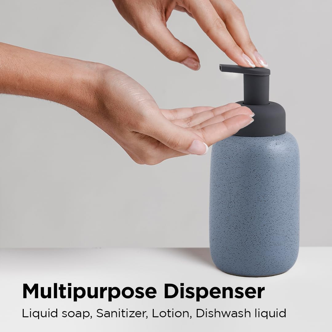 Kuber Industries Liquid Soap Dispenser | Handwash Soap Dispenser | Soap Dispenser for Wash Basin | Shampoo Dispenser Bottle | Bathroom Dispenser Bottle | 3 Piece | 400 ml | JY00012 | Black