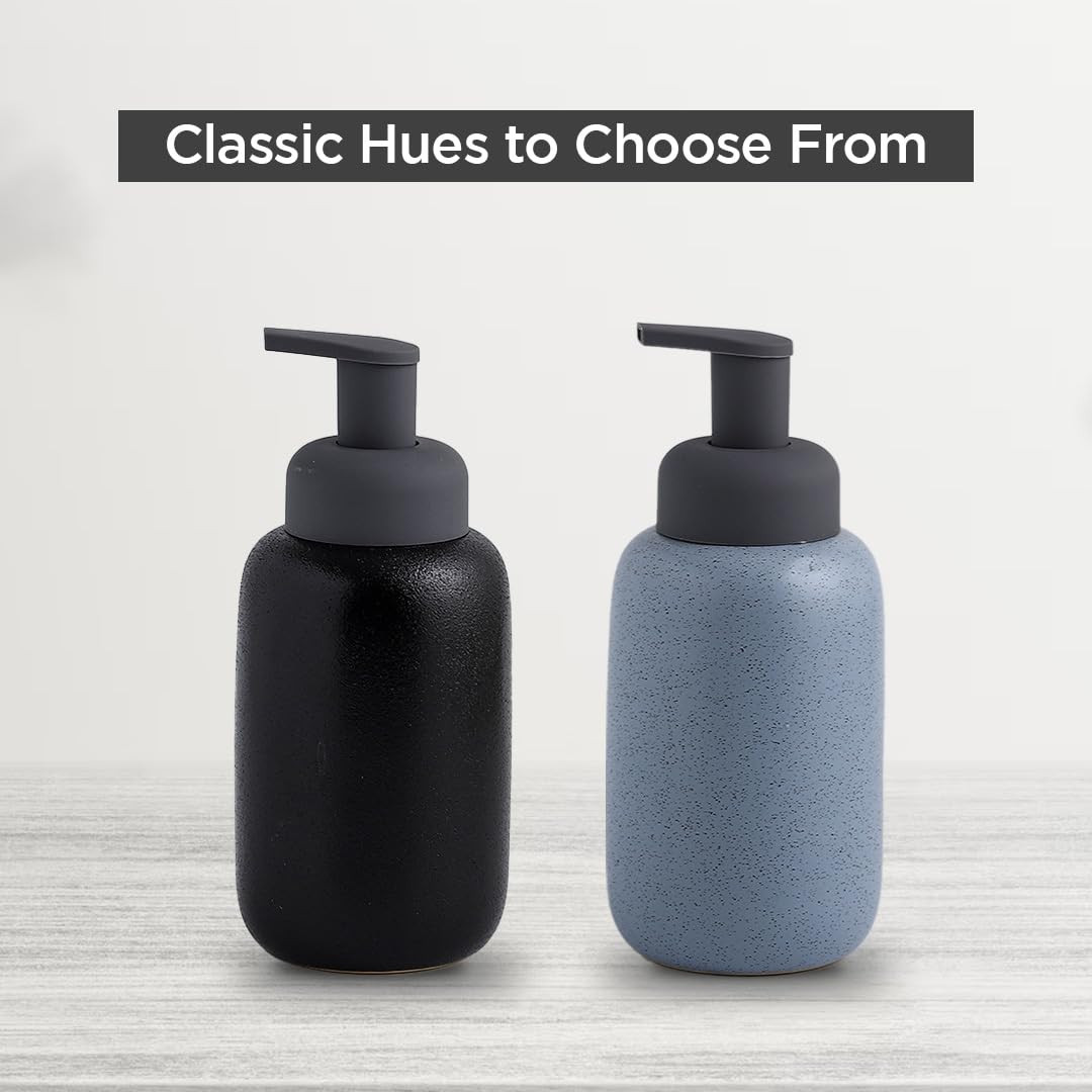 Kuber Industries Liquid Soap Dispenser | Handwash Soap Dispenser | Soap Dispenser for Wash Basin | Shampoo Dispenser Bottle | Bathroom Dispenser Bottle | 3 Piece | 400 ml | JY00012 | Black