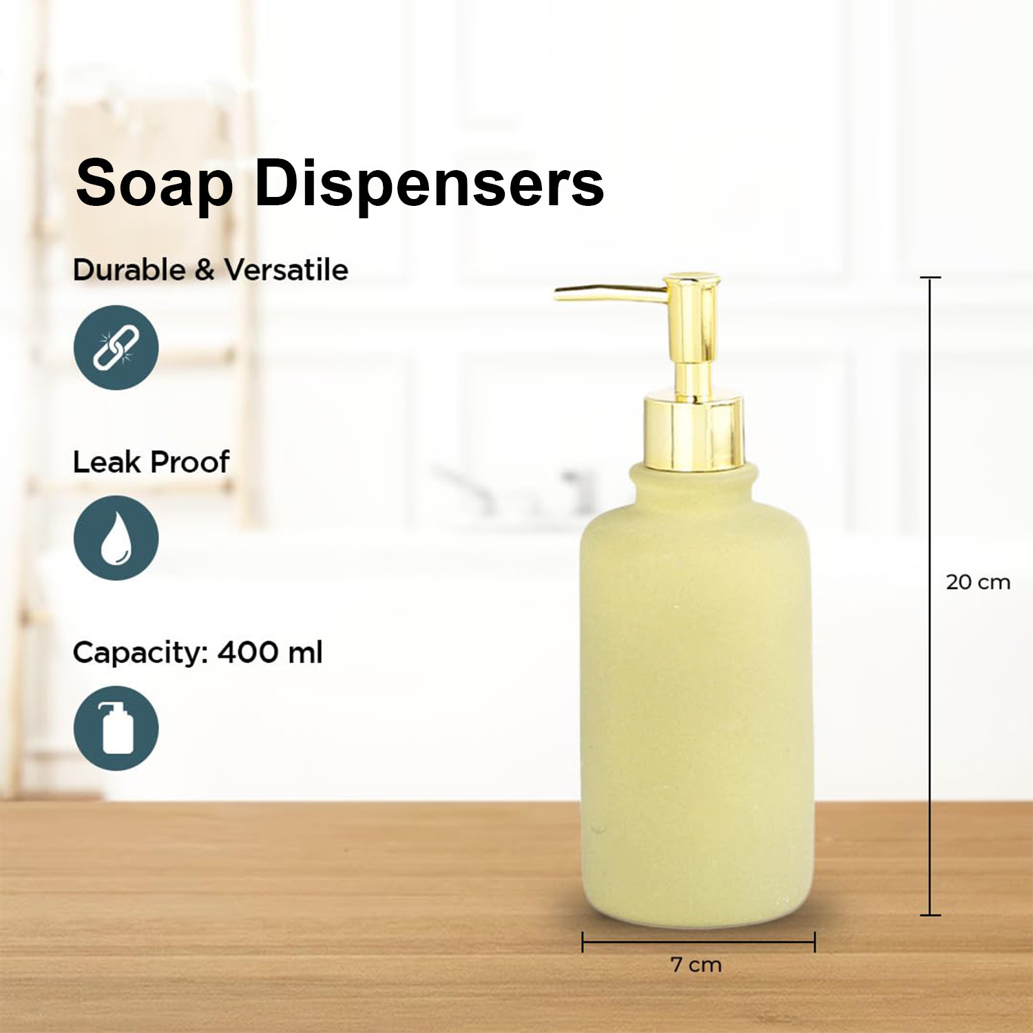 Kuber Industries Liquid Soap Dispenser | Handwash Soap Dispenser | Soap Dispenser for Wash Basin | Shampoo Dispenser Bottle | Bathroom Dispenser Bottle | 3 Piece | 400 ml | JY00231BU | Blue