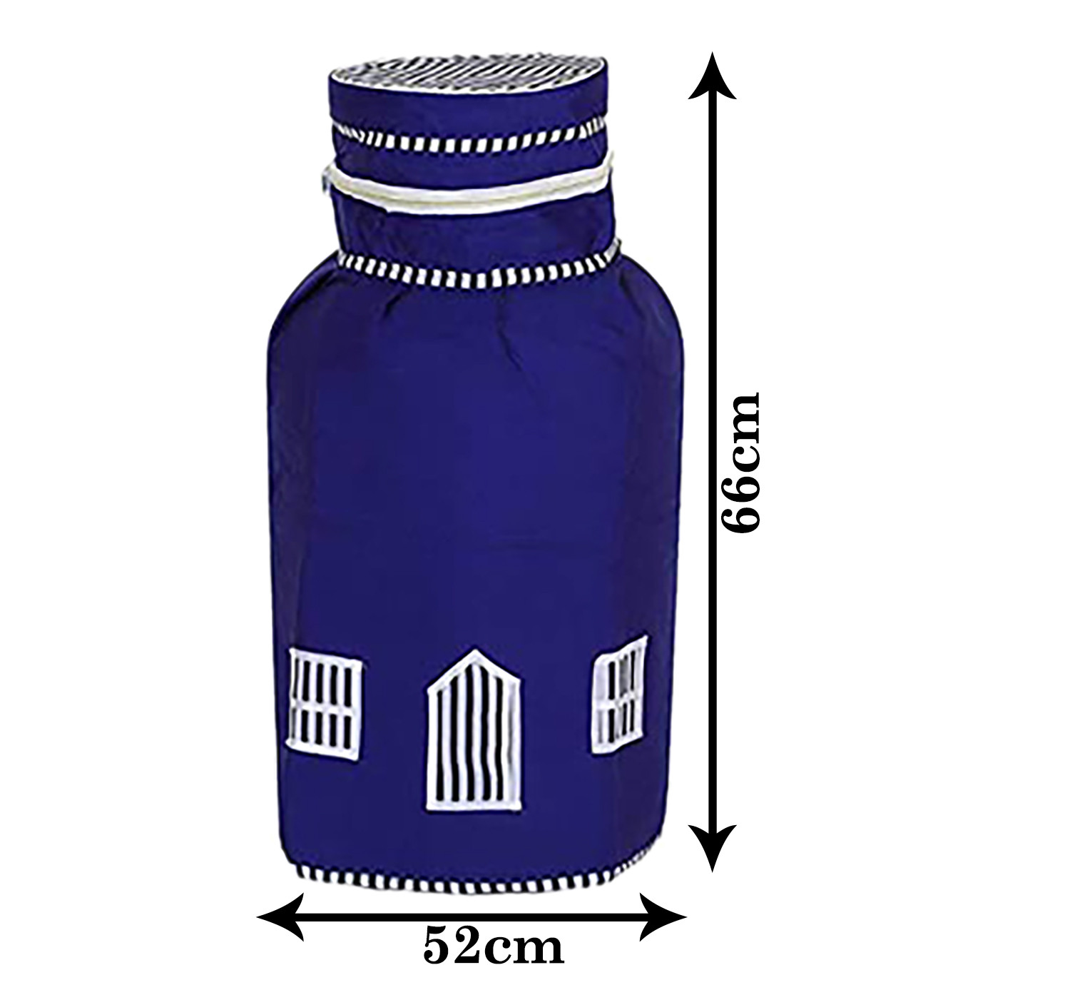 Kuber Industries Lpg Cylinder Cover|3 Layered Quilted Cotton & Water Resistant|Hut Design Plus, Pack of 2 (Maroon and Blue)-Ctktc040756, Duvet_Cover