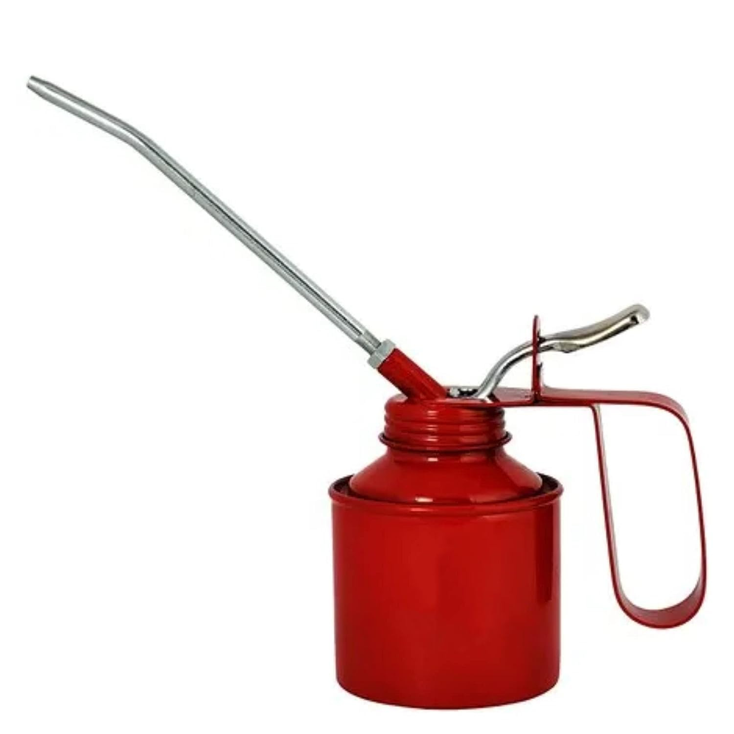 Kuber Industries Lubricant Dispenser|Pint Oil Can|Oil Can for Vehicles|Oil CanPump Oiler with Fixed Spout| All Lubrication Need (Red)