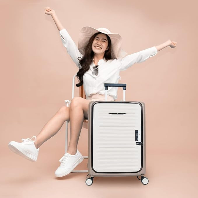 Kuber Industries Luggage Bag | Trolley Bags for Travel | Collapsible Luggage Bag | Travelling Bag | Trolley Bags for Suitcase | Lightweight Luggage Bag | 20 Inch | Rose Pink