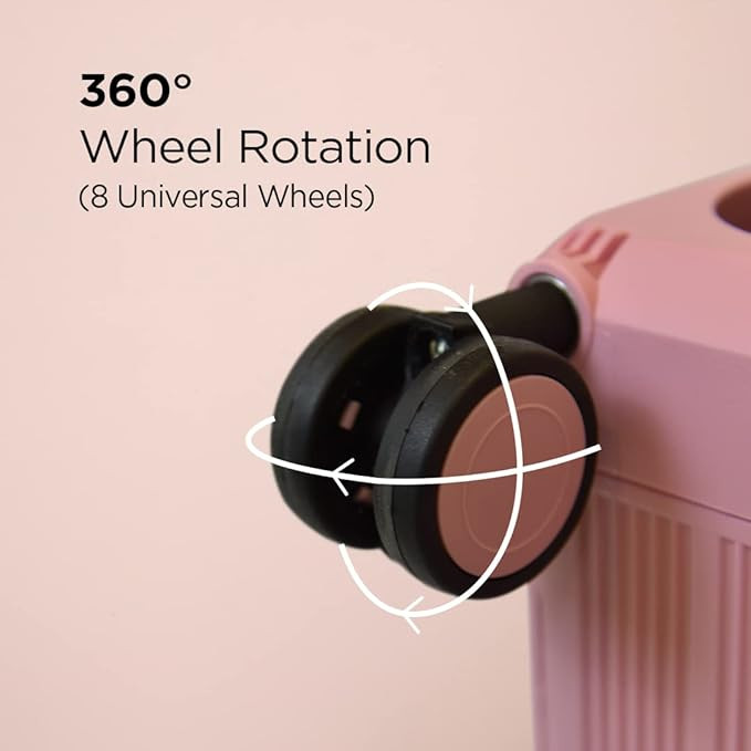 Kuber Industries Luggage Bag | Trolley Bags for Travel | Collapsible Luggage Bag | Travelling Bag | Trolley Bags for Suitcase | Lightweight Luggage Bag | 24 Inch | Rose Pink