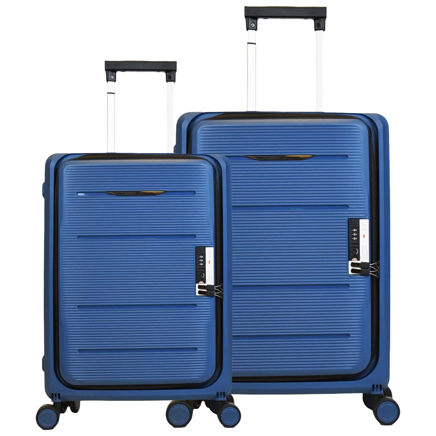 Kuber Industries Luggage Bag | Trolley Bags for Travel | Collapsible Luggage Bag | Travelling Bag | Trolley Bags for Suitcase | Lightweight Luggage Bag | 20N-24N Inch | Navy Blue