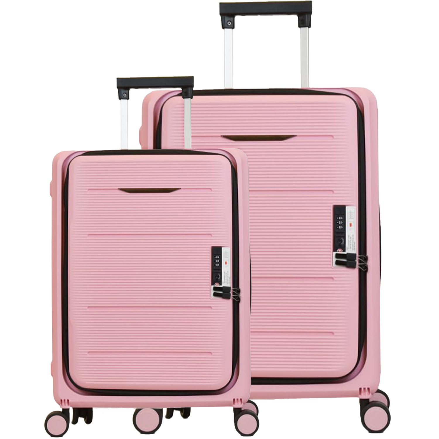 Kuber Industries Luggage Bag | Trolley Bags for Travel | Collapsible Luggage Bag | Travelling Bag | Trolley Bags for Suitcase | Lightweight Luggage Bag | 20P-24P Inch | Rose Pink