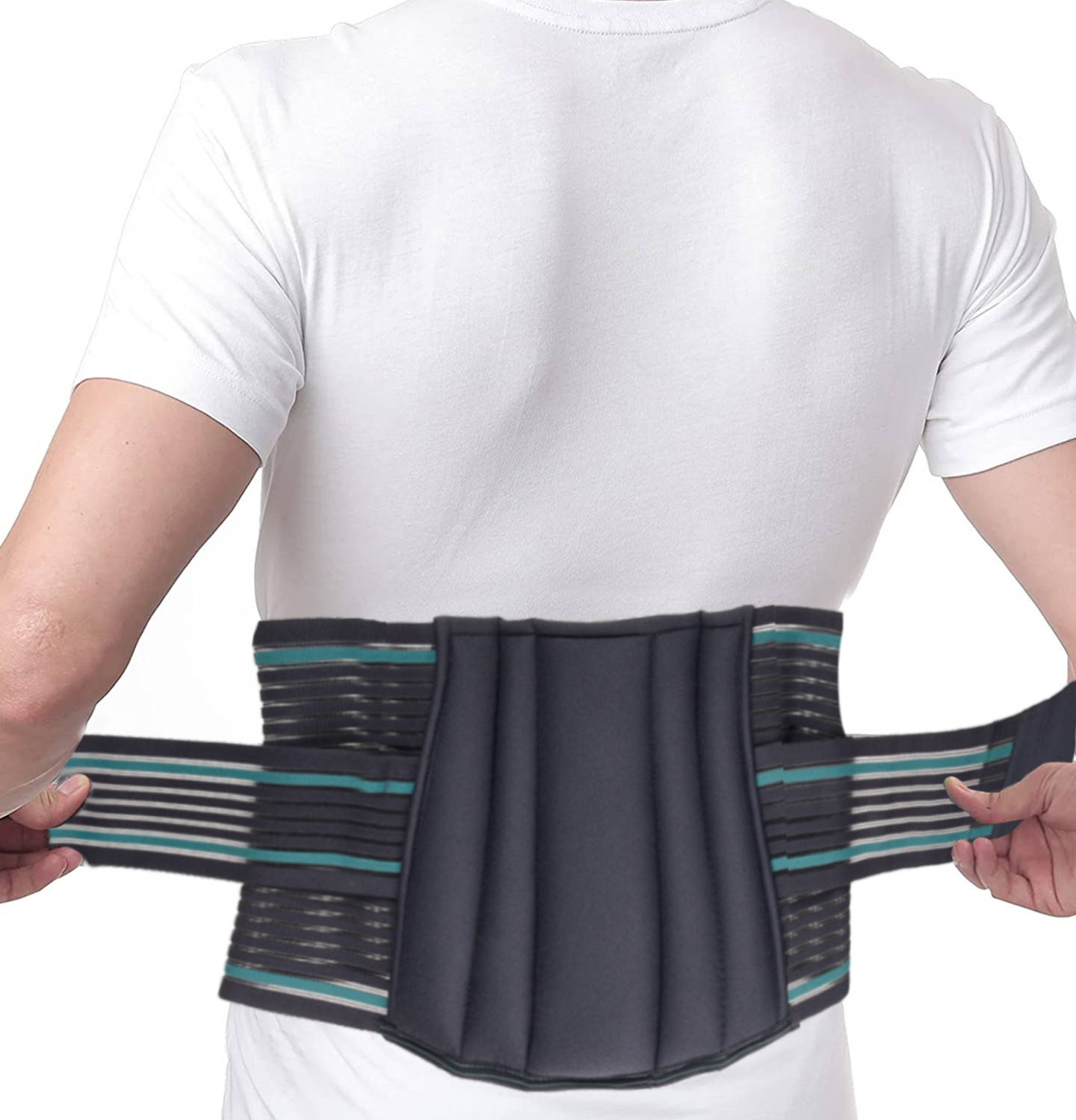 Kuber Industries Lumbar Sacral Belt | Spondylitis Back Pain Belt | Pregnancy Belt | Contoured Belt | Fat Reduction Belt | Lumbo Sacral Belt | Size-L | Gray