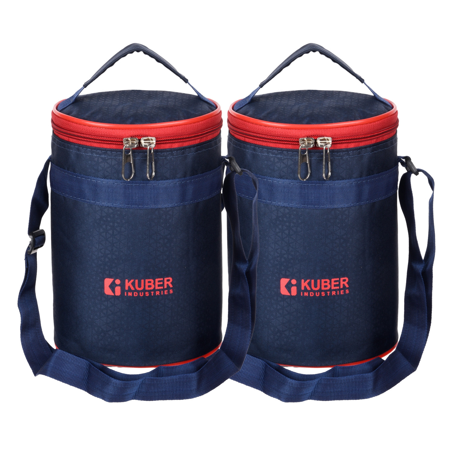 Kuber Industries Lunch Bag | Lunch Bag for Office | Lunch Bag for College | Reusable Lunch Bag | Lunch Bag for Adults | Lunch Bag with Handle | Insulated Lunch Bag | Navy Blue