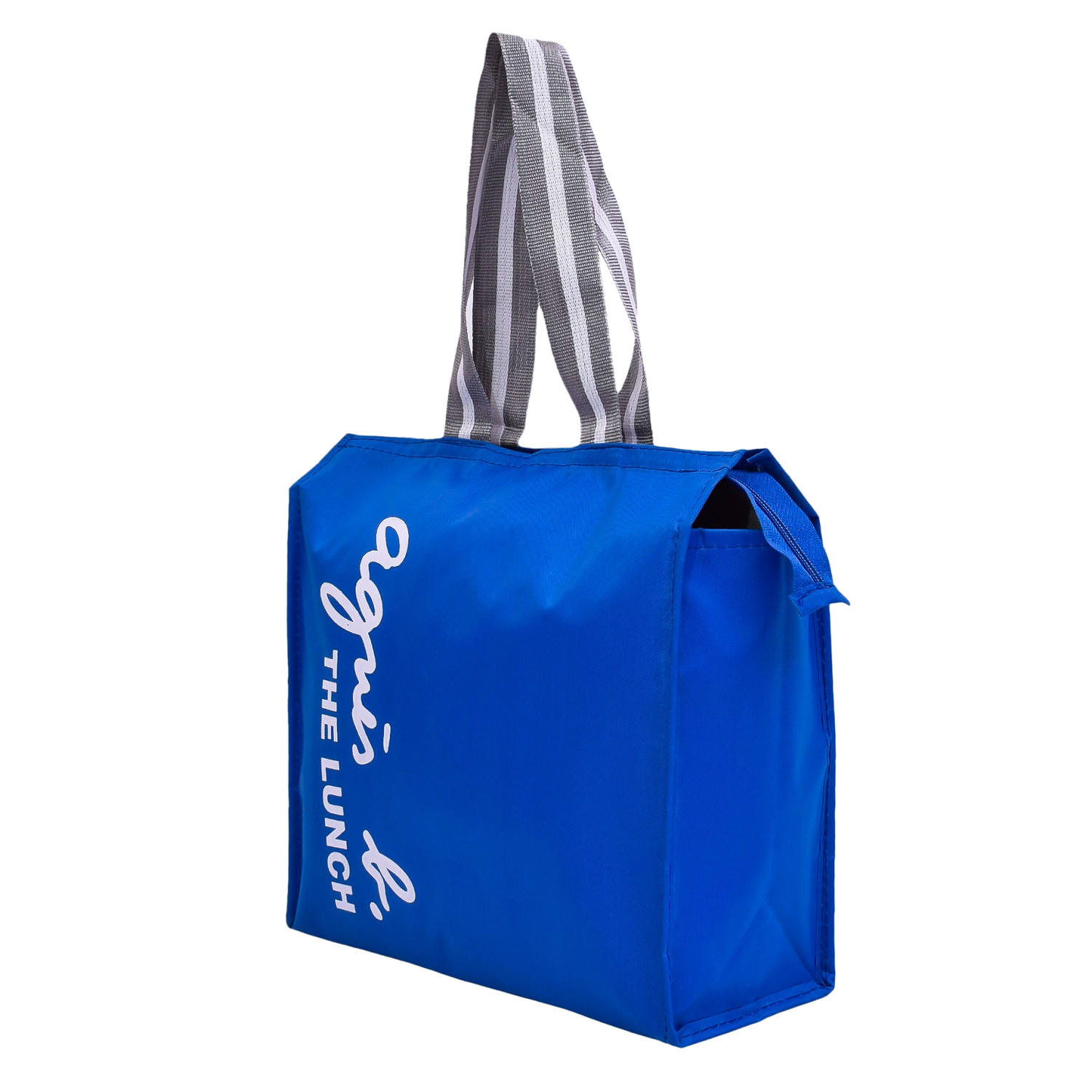 Kuber Industries Lunch Bag | Parachute Lunch Bag | Lunch Bag for Office | Lunch Bag for College | Lunch Bag for Adults | Zipper Lunch Bag with Handle | The Lunch Bag | Royal Blue