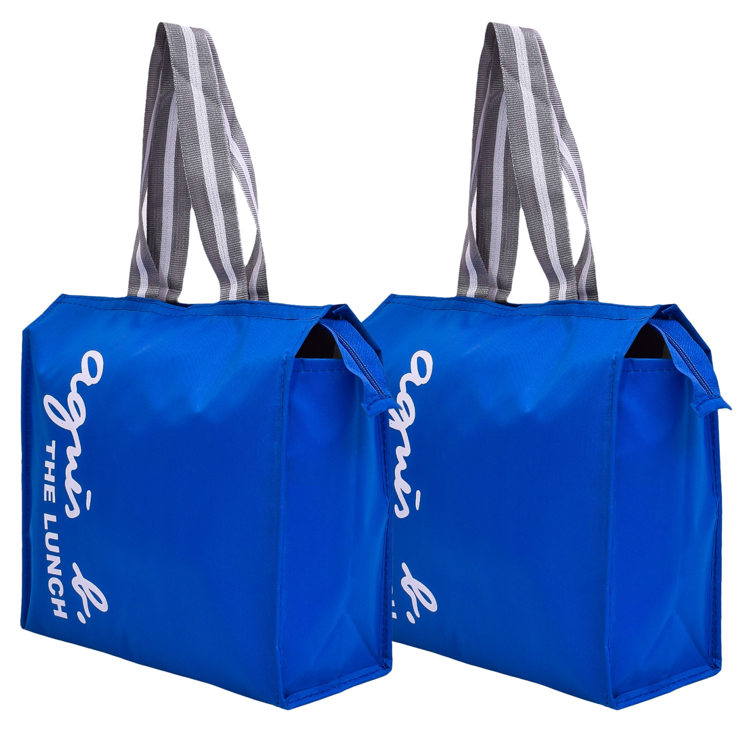 Kuber Industries Lunch Bag | Parachute Lunch Bag | Lunch Bag for Office | Lunch Bag for College | Lunch Bag for Adults | Zipper Lunch Bag with Handle | The Lunch Bag | Royal Blue