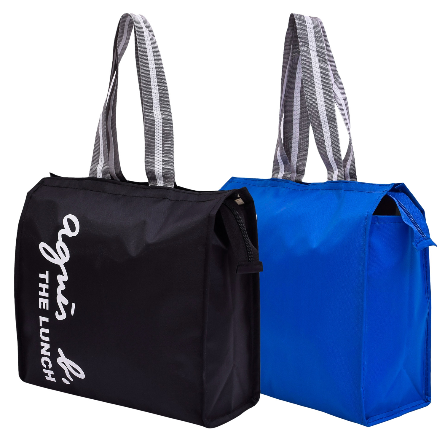 Kuber Industries Lunch Bag | Parachute Lunch Bag | Lunch Bag for Office | Lunch Bag for College | Lunch Bag for Adults | Zipper Lunch Bag with Handle | The Lunch Bag | Pack of 2 | Multi