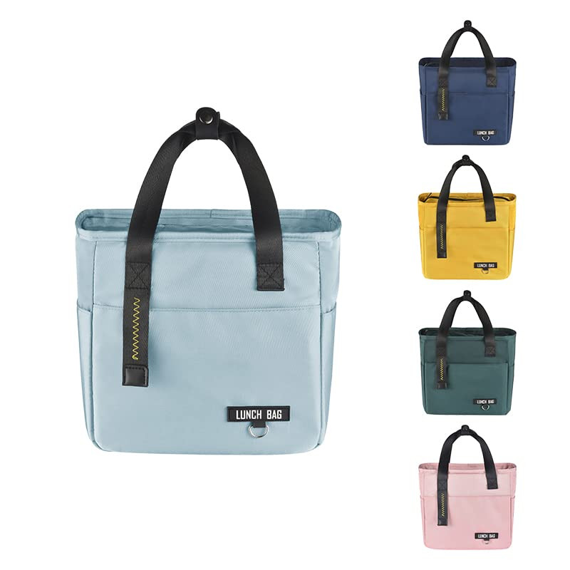 Kuber Industries Lunch Bag | Tiffin Storage Bag | Office Lunch Bag with Handle | Lunch Bag for Camping | Front Pocket Lunch Bag | Thermal Insulated Lunch Bag | RH253-GRN | Green