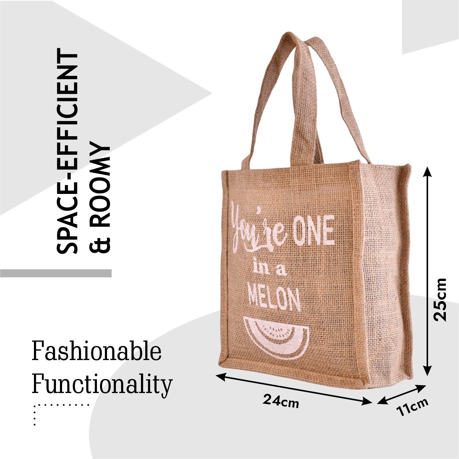 Kuber Industries Lunch Bag & Bottle Bag Combo Set | Lunch & Bottle Organizer Set | Lunch & Bottle Storage Set | Jute Carry Bags | Office Lunch Bag Set |Multi