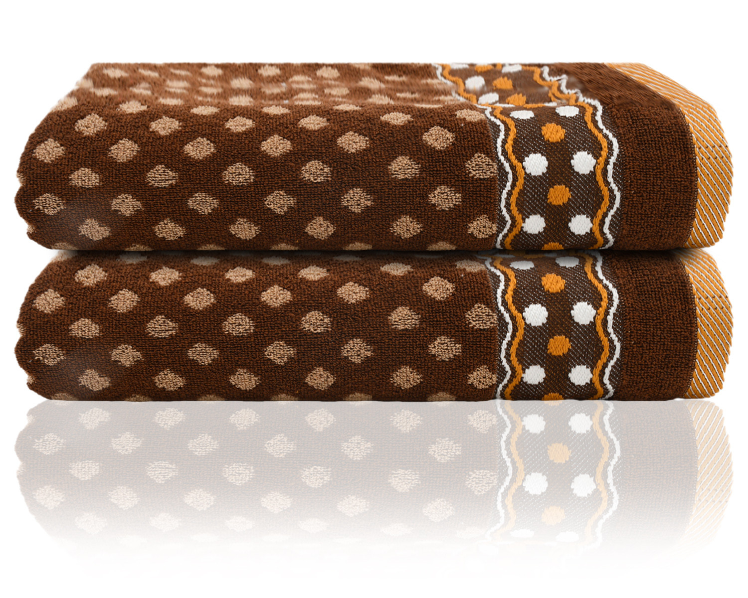 Kuber Industries Luxurious Dot Printed Soft Cotton Bath Towel Perfect for Daily Use, 30