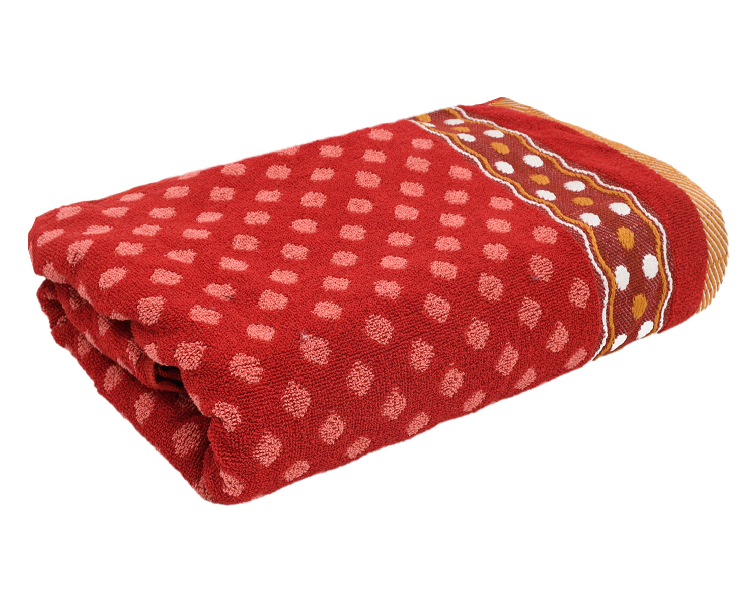 Kuber Industries Luxurious Dot Printed Soft Cotton Bath Towel Perfect for Daily Use, 30