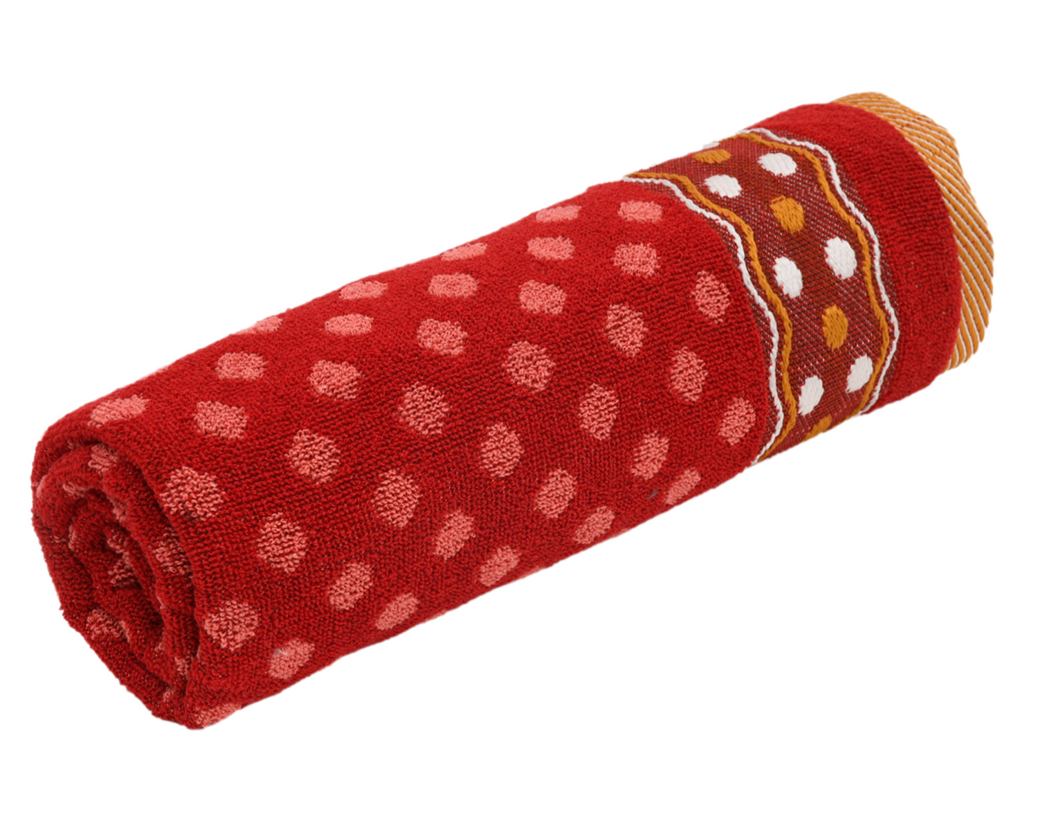 Kuber Industries Luxurious Dot Printed Soft Cotton Bath Towel Perfect for Daily Use, 30
