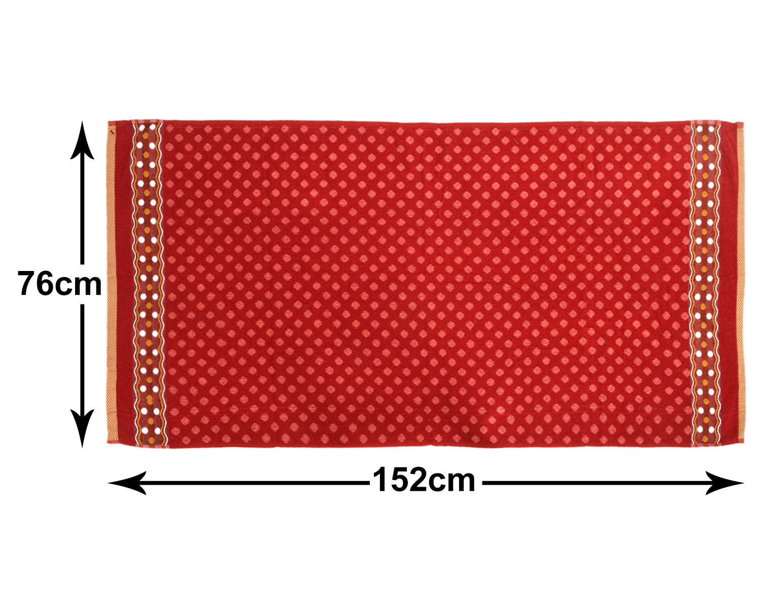 Kuber Industries Luxurious Dot Printed Soft Cotton Bath Towel Perfect for Daily Use, 30