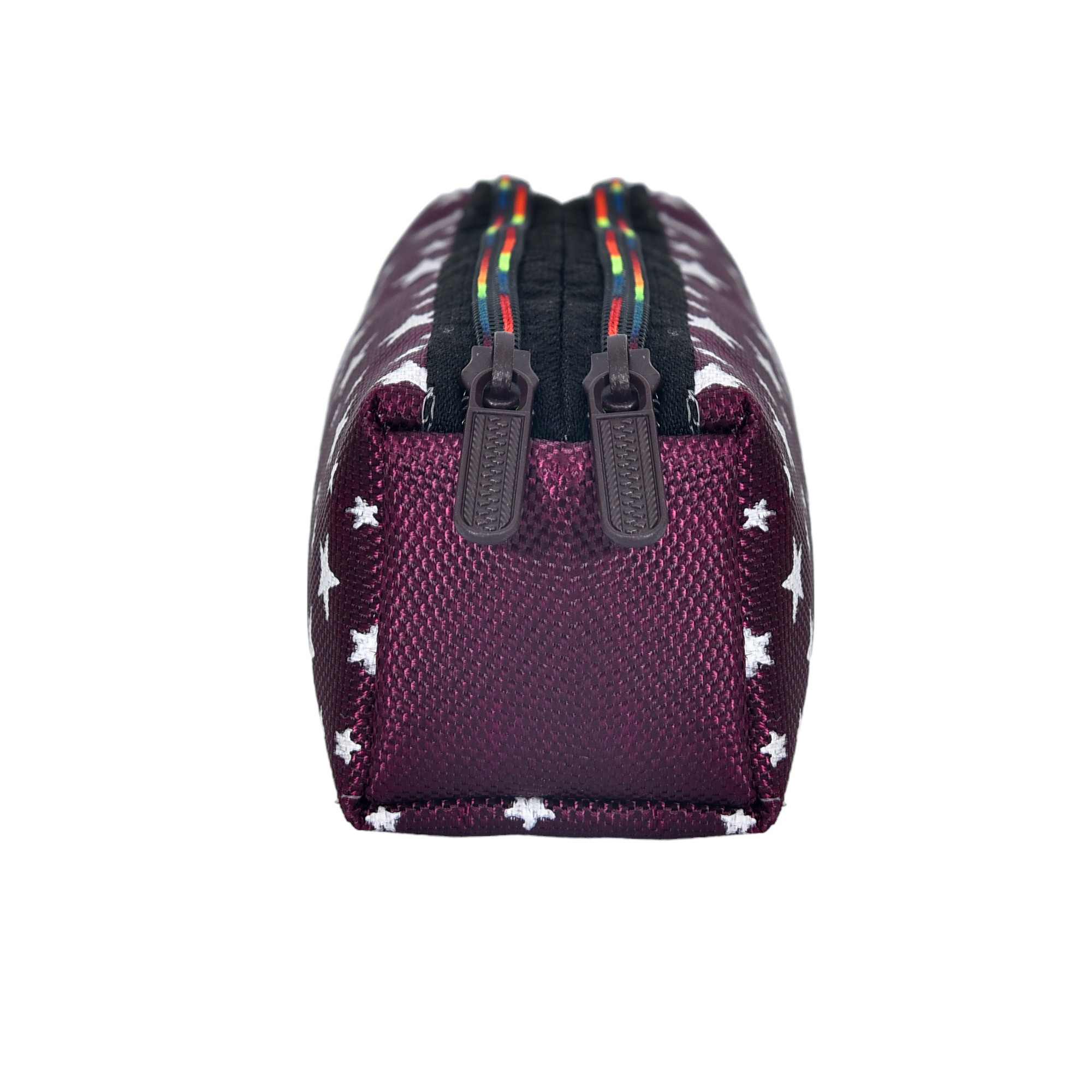 Kuber Industries Makeup Pouch | Rexine Cosmetic Pouch | Jewellery Utility Pouch | Toiletry Pouch for Girls | Travel Makeup Pouch for Girls | Storage Makeup Bag | Star Makeup Pouch |Maroon